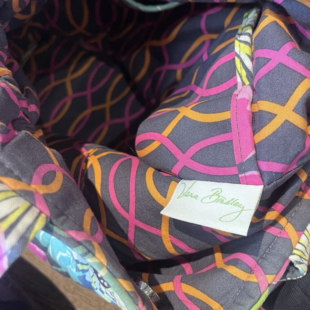 Vera Bradley Jazzy Blooms Bag Medium Floral Shoulder Double Strap Purse Tote - Picture 8 of 9